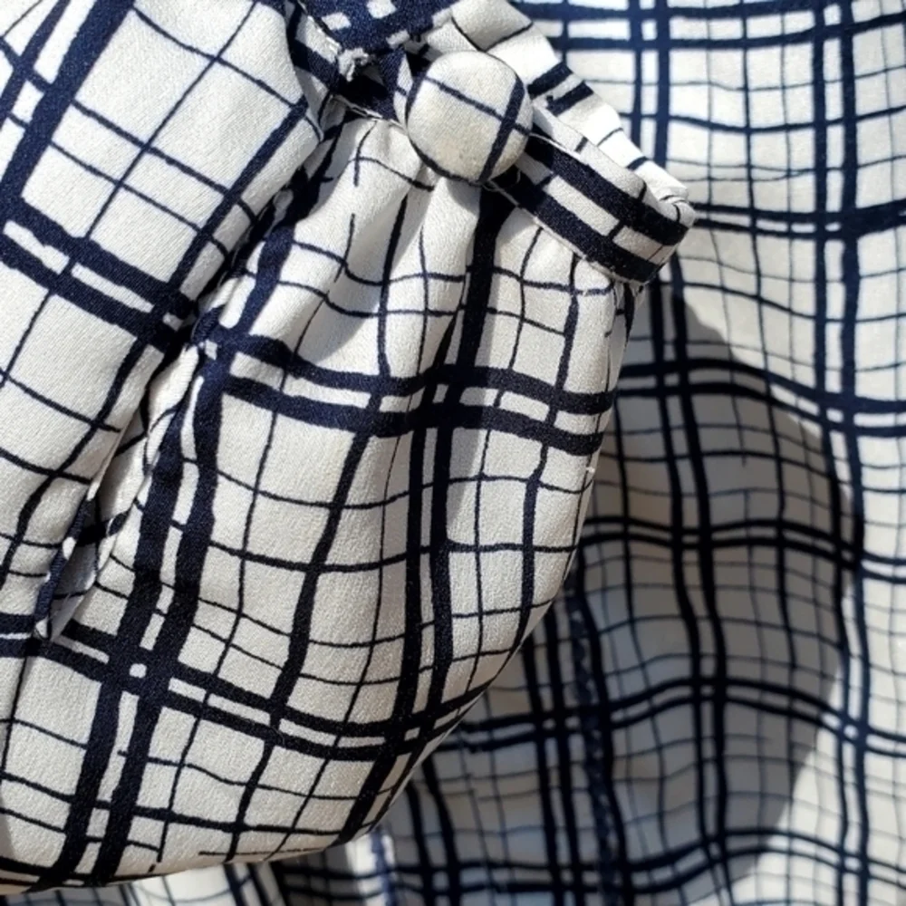 J. Crew Plaid Striped Silky Pullover Blouse Size XS‎